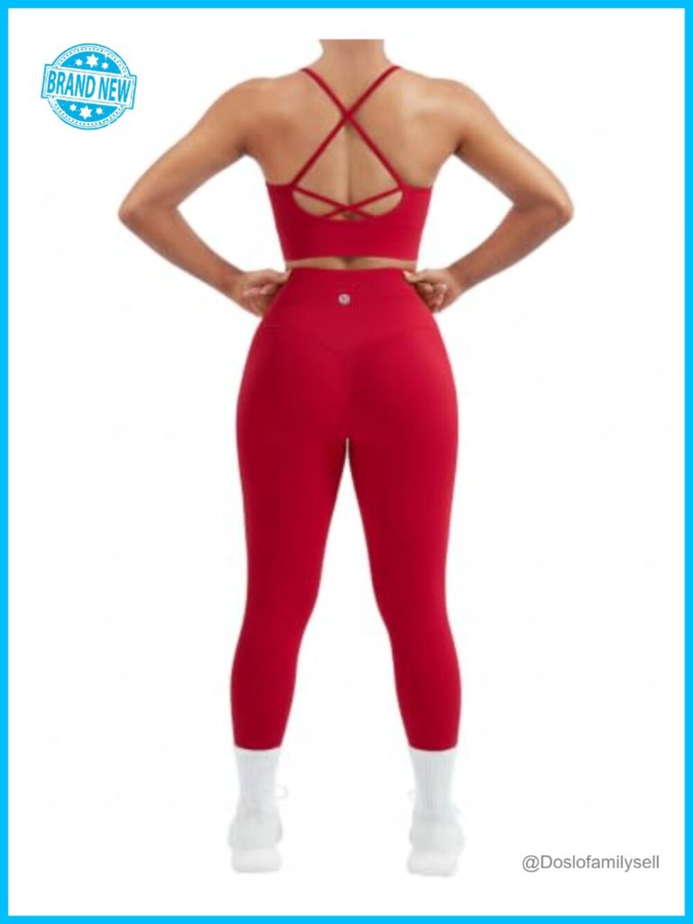 Seamless Workout Sets Criss Cross Sports Bra Gym Leggings Matching Set